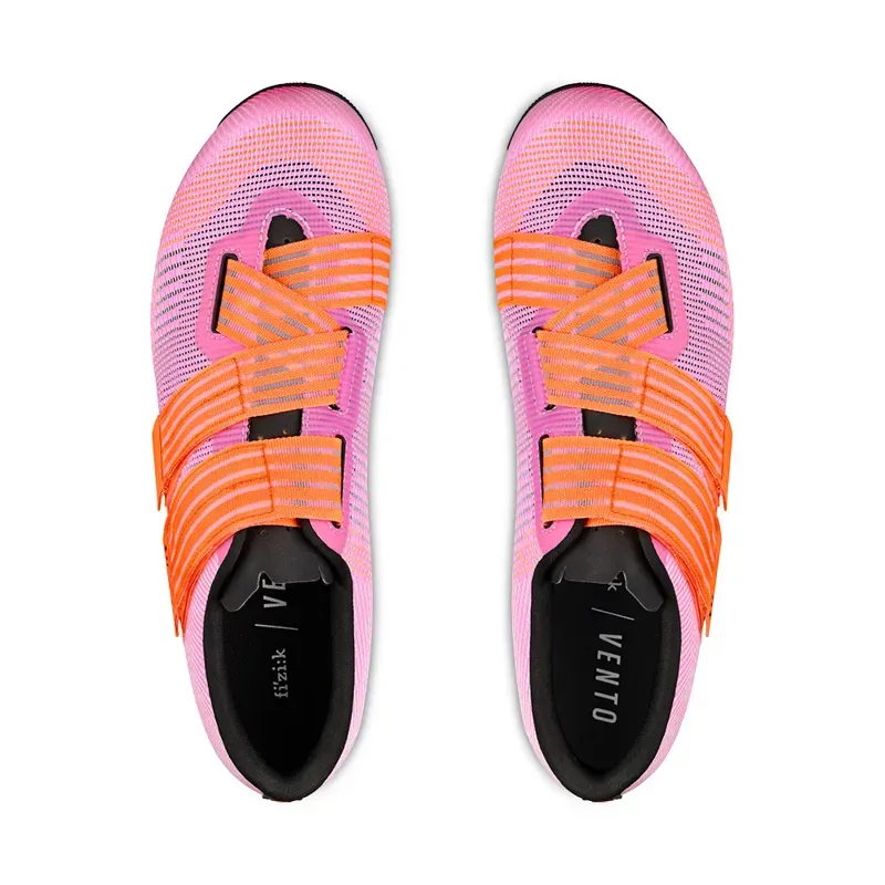 Fizik Vento Powerstrap Aeroweave Shoes In Coral/Black-1
