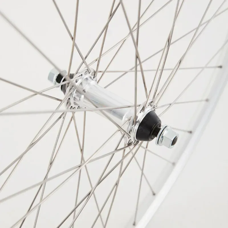 M Part Wheels Solid 100/DW29/PG 36-hole 700c 100mm Fr. Wheel in Silver-1