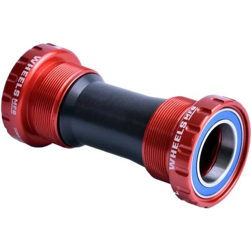 Wheels Manufacturing 24mm Crank BSA Threaded Bottom Bracket in Red