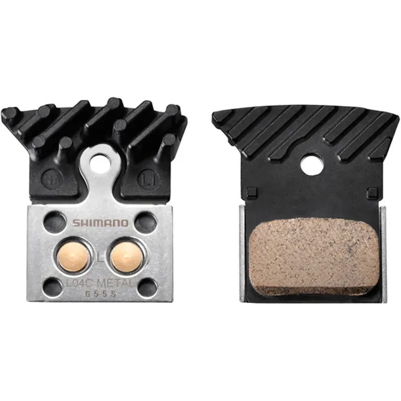 Shimano Spares L04C Metal Disc Brake Pad w/ Fin in Black